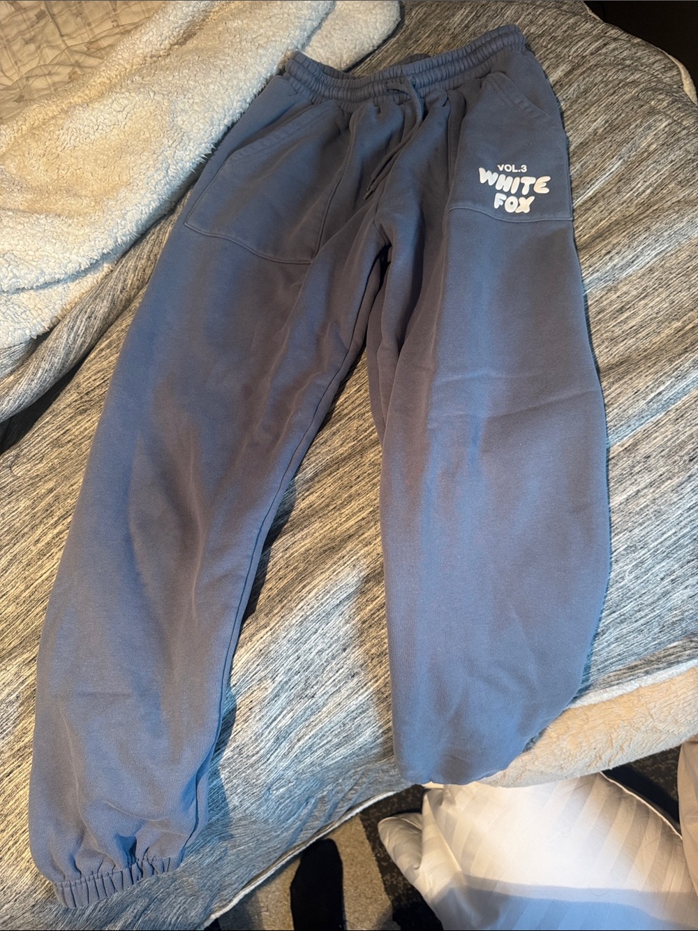 White Fox Navy Blue Jogger Sweatpants